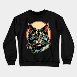 Midnight Meow: Embrace Your Dark Side with the Punk Cat Crewneck Sweatshirt